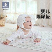 littletiny婴儿隔尿垫可水洗，新生儿春秋冬宝宝，纯棉防水儿童尿布片