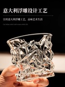 欧式水晶威士忌酒杯酒具套装，水晶玻璃杯家用酒樽烈酒洋酒杯子杯架