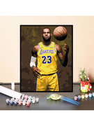 NBA科比詹姆斯diy数字油画人物填色手工礼物篮球油彩画丙烯装饰画