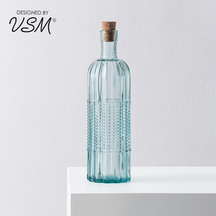 空酒瓶子西班牙进口创意高颜值玻璃木塞密封泡酒瓶白酒洋酒分装瓶
