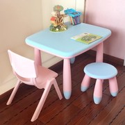 小孩美术双层宝宝书桌儿童，桌椅套装幼童防滑绘画家用长方桌加厚