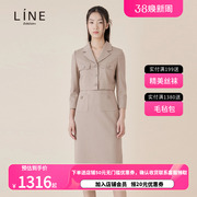 line冬季职业ol假两件高级感气质，韩版连衣裙nwopni1000