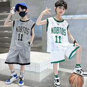 儿童篮球服套装男童小学生速干训练服大童，运动比赛欧文11号球衣
