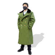 谋福(cnmf)加厚大衣中长款防寒服，棉质内里工作服，均码01绿色均码