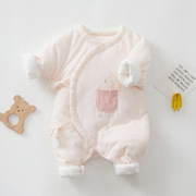 婴儿棉服新生婴儿儿衣服冬季棉袄，连体加厚棉衣，11月12月份出生宝宝