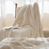 高端秋冬加厚保暖柔软皮草毛毯纯色，沙发盖毯午睡盖被休闲毛绒毯子