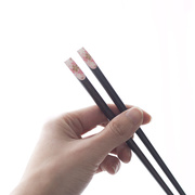 。日式实木樱花筷子家用尖头筷子自然木筷子和风木筷日本筷木质筷