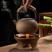 陶瓷养生煮茶壶套装大容量原矿，粗陶烧水壶家用耐高温茶炉煮茶器