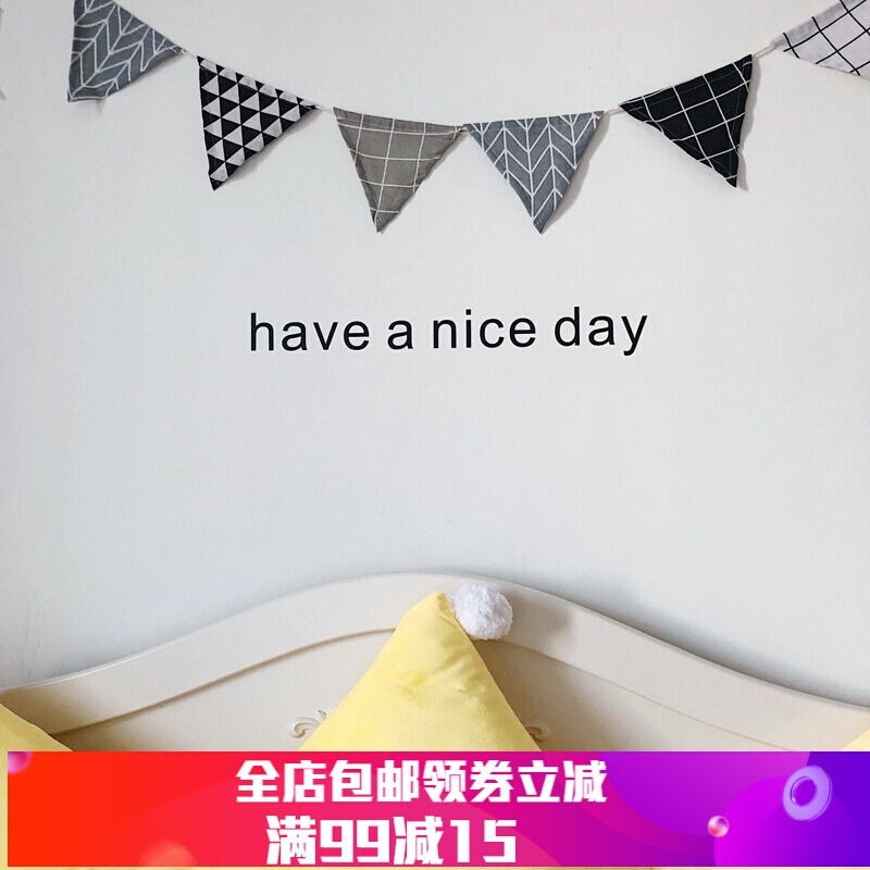 装饰小清新三角形挂旗串旗布艺房间墙饰壁饰挂饰挂布 六色旗在类目 家居饰品, 壁饰中 - 来自Buy2taobao.com提供专业的淘宝代购服务