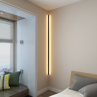 极简主义墙角壁灯 北欧客厅卧室店铺创意个性氛围灯具长条LED灯饰