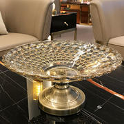 ..水果盘玻璃水晶欧式水晶玻璃果盘客厅创意时尚家用北欧风糖果盘