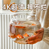 亚克力鱼缸一体成型圆形金鱼缸(金鱼缸)小型家用乌龟，饲养缸塑料透明仿玻璃