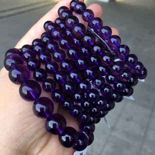 天然紫水晶，手链紫罗兰深紫色冰种男女款