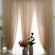 sg8y亚麻纱窗帘纯色窗纱，客厅卧室飘窗阳台，美式窗帘遮光窗纱帘