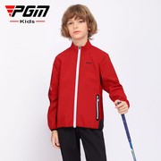 服PGM儿童高尔夫衣男童拉链立领外套时尚防风秋冬季运动服装