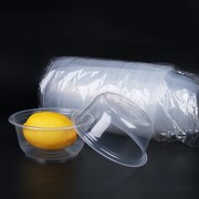 食品级一次性塑料碗带盖餐具圆形，透明小碗家用无盖小号打包盒