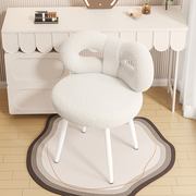 奶油风化妆凳卧室梳妆凳，现代简约家用梳妆台椅子网，红高级感美甲凳