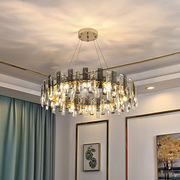 广东中山k9水晶后现代客厅，轻奢简约吊灯高档圆形大气卧室餐厅灯具