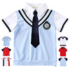 小学生班服短袖t恤单件，夏季蓝色幼儿园园，服儿童短t