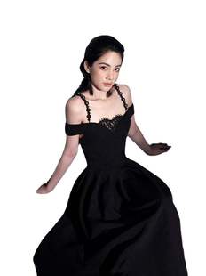 越南小众设计师买手珍珠，一字肩蕾丝领黑色长，礼服连衣裙大摆型纯色