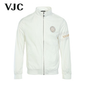 VJC/威杰思2024年男装男士白色棒球服简约休闲夹克短款外套