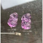 紫水晶貔貅吊坠天然水晶吊坠老料水晶饰品大师设计手工雕刻