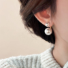 一款两戴大珍珠耳坠纯银耳钉小众设计高级耳饰2024年耳环
