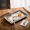 陶瓷托盘茶盘欧式美式茶具，托盘家用长方形，摆盘收纳盘摆件摩洛哥风