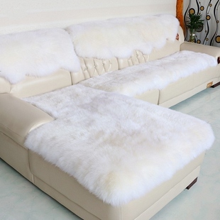 澳洲纯羊毛沙发坐垫皮毛一体加厚欧式简约冬季毛绒沙发垫防滑