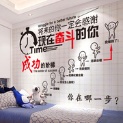 卧室墙上背景墙壁纸励志墙贴纸，自粘墙纸海报，床头贴画网红墙面装饰
