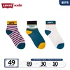 levis李维斯(李维斯)儿童童袜子23宝宝袜男童，女童中大童3双多色短袜