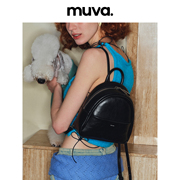MUVA原创设计师小背包女士双肩2023通勤高级感小众牛皮小书包