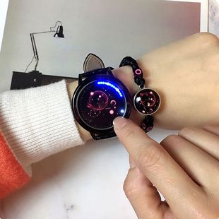 十二星座触摸屏手表led男女学生情侣韩版创意个性发光防水电子表