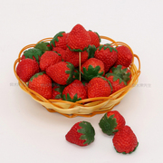 高仿真小水果假蔬菜食物模型摄影道具装饰过家家玩具软胶手感草莓