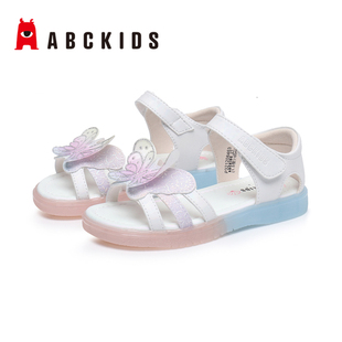 abckids女童鞋，2023夏季商场同款公主鞋，简约皮凉鞋p321208463