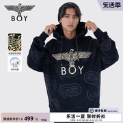 奇异丛林boylondon秋冬情侣，款潮牌连帽，卫衣满印长袖n04012