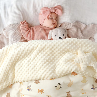 豆豆毯婴儿春秋儿童，幼儿园被子盖毯新生儿安抚加厚毛毯，宝宝豆豆被