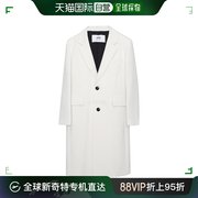 韩国直邮ami白色，大衣女毛呢外套，高级感气质中长款宽松直筒