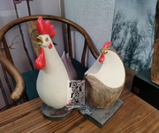 陶瓷工艺品 石湾公仔 Q版对鸡 和谐 婚庆礼物