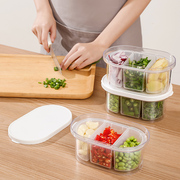 厨房葱姜蒜收纳盒食物水果保鲜盒食品级冰箱专用多功能配菜小盒子