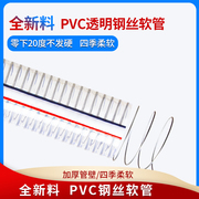 pvc钢丝软管油管透明软管加厚高压，防爆带钢丝水管塑料2寸钢丝管