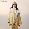 j&nina捷恩尼纳时尚，气质连帽短款风衣，外套女秋冬季保暖外穿上衣
