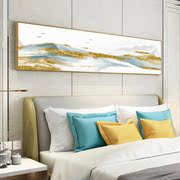 山水抽象卧室床头晶瓷挂画艺术壁画装饰画欧式现代简约家装油画