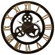 静音欧式复古创意大时钟数字艺术挂钟客厅美式R个性工业风齿轮钟