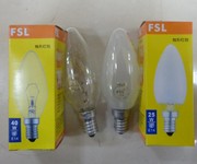 FSL佛山照明小螺口白炽灯泡E14小口烛形尖泡15W25W40W透明磨砂泡