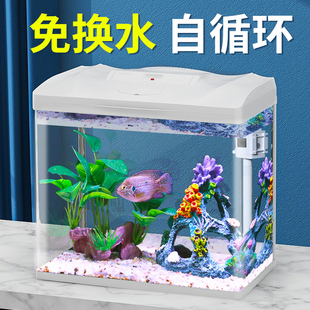 森森鱼缸水族箱生态桌面金鱼缸玻璃小型客厅制氧过滤免换水家用缸