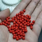 台湾红珠子红朱砂，散珠串珠diy手工手链，项饰品配件佛珠半成品
