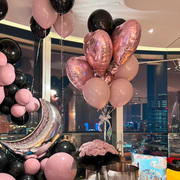 520爱心形铝膜飘空气球求婚粉红色领证结婚商场店铺装饰布置