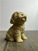 黄杨木创意动物手把件实木可爱狗雕刻工艺品生肖木雕摆件经典泰迪
