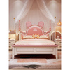 儿童床女孩公主床1.8粉色，米奇软包1.5米小孩，单人床家具套房组合